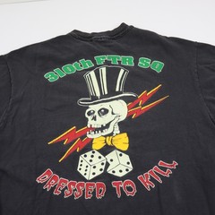Tophats 310th Fighter Squadron Vintage T Shirt Mens Large Black USAF 90s USA Tee