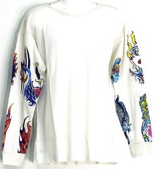 New Thermal Light Weight T-Shirt Tatoo Graphic Design Sleeves In M-4XL Skulls