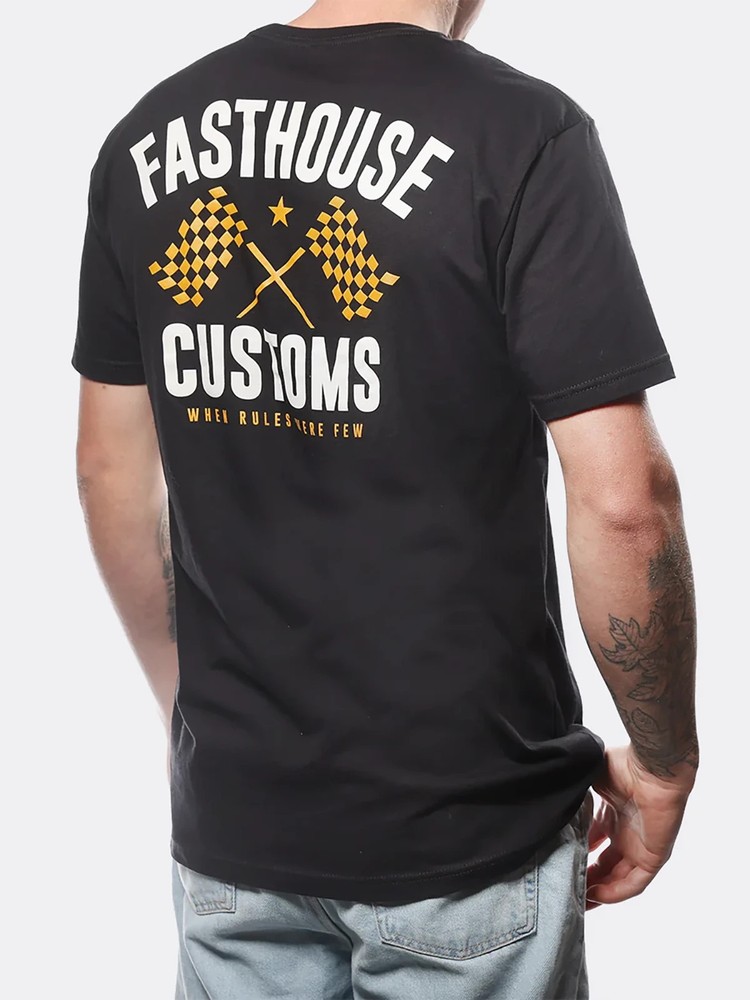 Fasthouse Men’s 68 Trick Short Sleeve T-shirt Customs Few Rules Motocross Tee