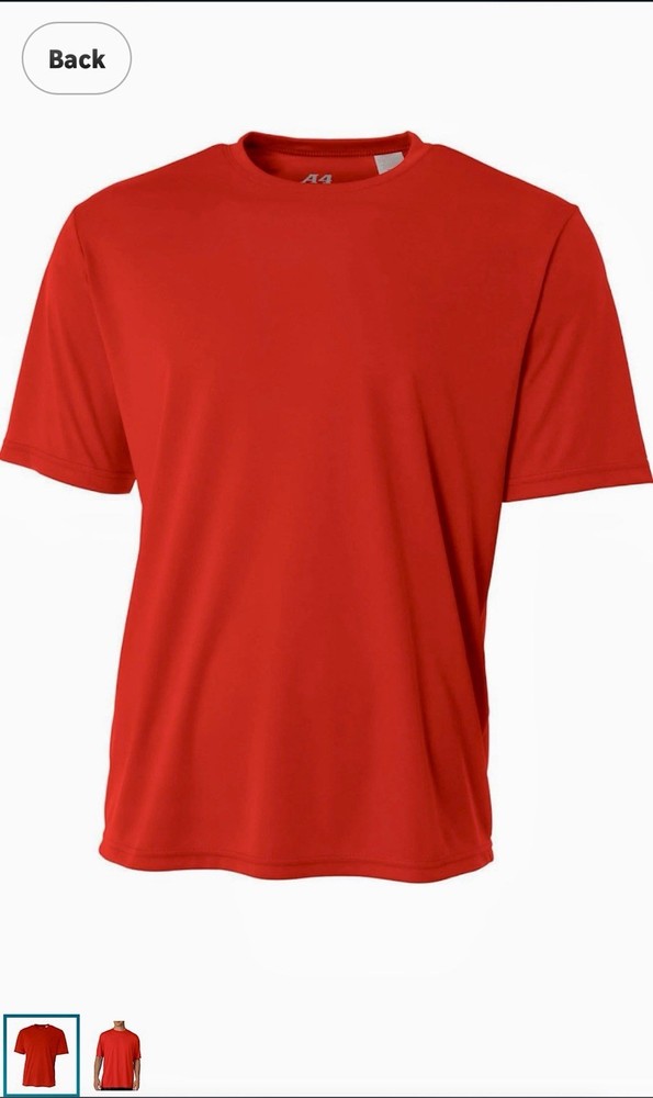 A4 Men’s Size Medium Navy Cooling Performance Crew Short Sleeve Tee #38997