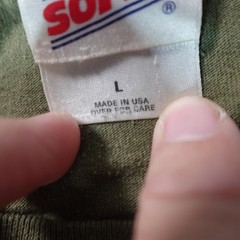 Vintage Soffe Military Shirt Mens Large Green USA Blank Army Casual Undershirt