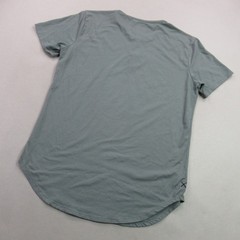 Cuts Shirt Mens Medium Short Sleeve Henley Crew Neck Buttons Pullover Green