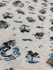 Free Planet Shirt Mens XL Surfer Graphic All Over Print Organic Cotton Beach