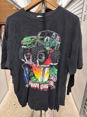 Vintage 1994 Dennis Anderson Grave Digger Monster Truck Graphic T-Shirt