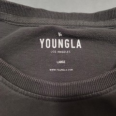 YoungLA Shirt Mens Large Gray Gym Fitness Workout Bodybuilding Graphic Retro