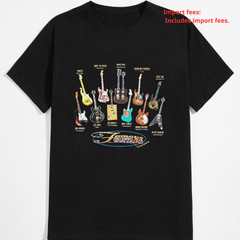 Vintage Guitar Icon T-Shirt, Short Sleeve, Unisex, Black, Sizes S-XXL