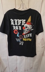 NWT Bkys Men’s Size S Beige Clown Embroidered Textured Crystal T-Shirt
