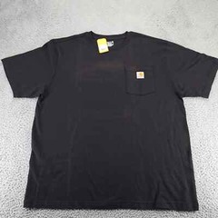 Carhartt Shirt Mens XL Black Faded Loose Fit Heavyweight Short Sleeve Crewneck