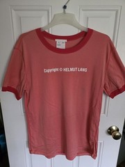 RARE Helmut Lang Copyright Logo Vintage Pink T-Shirt Hysteric Glamour Vibe