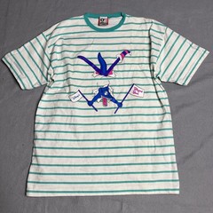 RARE Vintage 90s WDW Disney Blizzard Beach Ice Gator Striped Graphic T-Shirt M