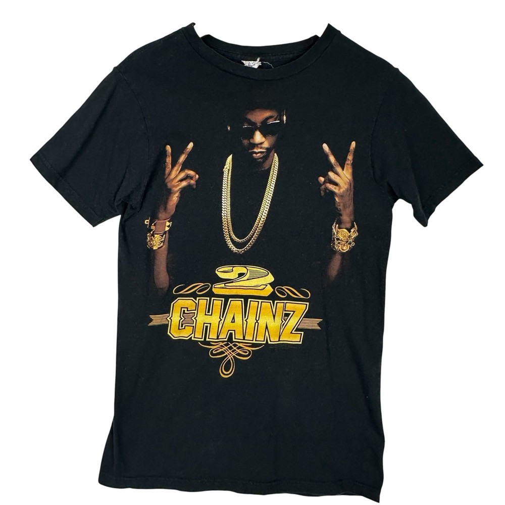 Vintage Style 2 Chainz Graphic Rap Tee Shirt Black Hip Hop Mens Small