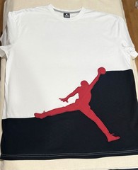 Jordan Jumpman Colorblock T-Shirt Crew Neck White Black Red Men’s 2XL