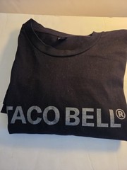 Taco Bell Mens Large Black Long Sleeve Cotton T-Shirt AS Colour