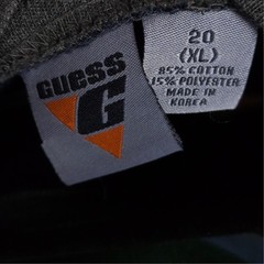 VTG 90s/Y2K NWT Guess Jeans Blue Yellow Long Sleeve Fleece Shirt Pullover XL