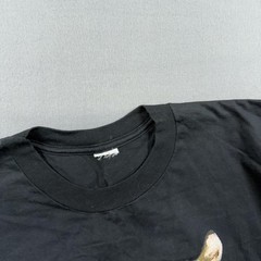 Vintage Tiger Shirt Mens Medium Black Big Cat Front Graphic Tee Wildlife 1990s