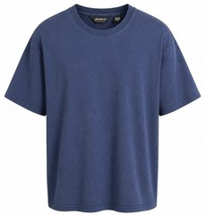 Eddie Bauer T-Shirt Mens XL/XG Short Sleeve Cotton Navy Blue Solid Regular 90s