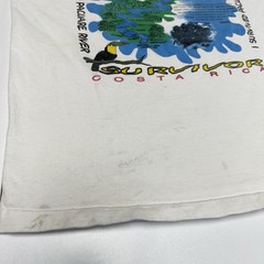 Vtg Paddle Hard Pepe Costa Rica T Shirt Mens L Pacuare River White Water Rafting