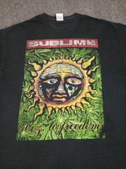 Sublime 40oz to Freedom Sunflower Expression Black T Shirt Mens Size Large Y2K