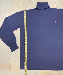Ralph Lauren Turtle Neck Men’s Size Medium Vintage Blue Long Sleeve Preppy