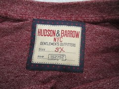 Hudson Barrow Shirt Mens 3X Red Heather Henley Neck Pocket Tee Adult 3XL