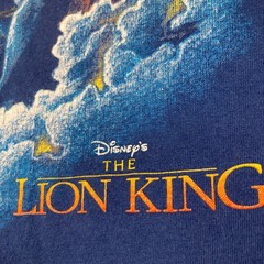Vintage Disney The Lion King Shirt Mens L Blue Mufasa Movie Promo 90s USA Tee