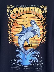 Seranation, Saltwater Hippie, Next Level, M Black SS Cotton/Poly/Rayon T-Shirt