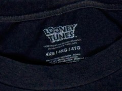 Looney Tunes T Shirt Men 4XL Black Bugs Bunny Marvin Martian Cartoon Graphic