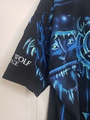 Vintage Liquid Blue Wolf Tee 2XL Shirt 2001 Great Wolf Lodge 2 Sided