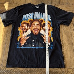 Post Malone T-Shirt Unisex XL Black Sunflower Posty Double Sided RARE The Roxx
