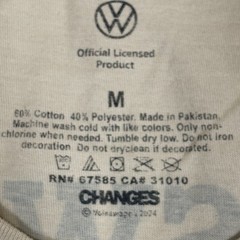 Volkswagen Bus Shirt Mens Medium Tan Original Bus 1960 Style front logo car