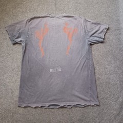 Affliction Sport T Shirt Mens XXL Gray Muay Thai Graphic Distressed Faded USA