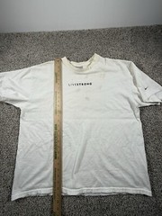 Vintage Nike Livestrong T Shirt Mens XL White Lance Armstrong Foundation