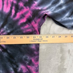 Pink Dolphin Mens XXL Tie Dye Graphic T-Shirt Black Purple Spiral Streetwear