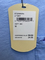 Tommy Bahama Men’s Medium Sky Blue Crew Neck T-Shirt Cabo Bay Tee SS NWT
