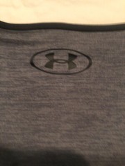 $25 Under Armour Mens Heatgear Loose Tech Tank Top Shirt Color Black Gray Small
