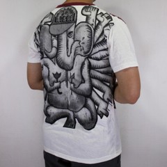 WEED Ganesha Ringer T-Shirt Men Ganesh Ganapati Hindu God Hippie Streetwear WE01