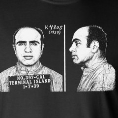 Al Capone 1939 Mug Shot Long Sleeve T-Shirt Old School Gangster Mafia Mob