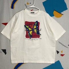 Vintage 90s Chic Butterfly Tshirt Pop Art XL Natural Environmental Collection