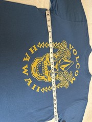 VOLCOM 100% Cotton T SHIRT MENS SZE XL Blue w/Skeleton Circled by HAWAII