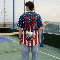 Custom Name USA 250th Anniversary Baseball Jersey Patriotic Eagle 1776-2026