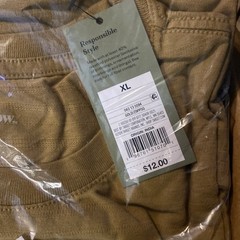 T-Shirt Gold Goodfellow Short Sleeve Mens Size XL Lot Of 12
