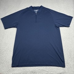 Uniqlo Roger Federer Tennis Shirt Men’s Large Blue 1/4 Zip Performance Henley
