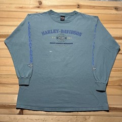 Vintage Y2K 2000 Harley-Davidson Shreveport Louisiana Long Sleeve Biker Shirt XL