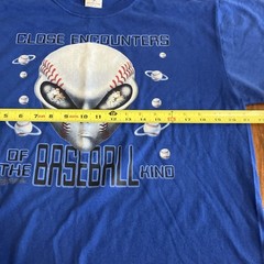 Alien Baseball T-shirt Sz: Large Jerzees Tee Shirt Occult UFO Y2K Unique Sports
