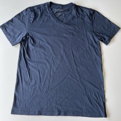 Mack Weldon T Shirt Men’s Large Navy Pima Cotton Short Sleeve V Neck Tee