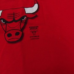 New VTG Lee Sport Chicago Bulls Red 90s Spell Out T-Shirt Sz XXL Logo