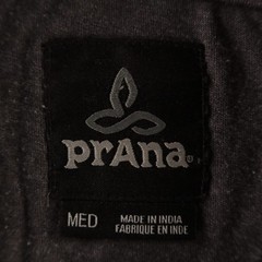 prAna Hoodie Mens M Gray Heathered Organic Cotton hooded tee long sleeve