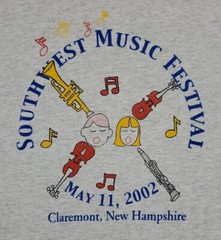 VINTAGE Southwest Music Festival Shirt Mens Large Claremont NH 2002 Adult A13