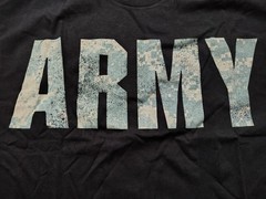 Official US Army Digital Camouflage Graphic Military Black Tee Shirt Made in USA