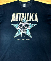 Metallica King Nothing T-Shirt XL Pushead Skull Faded Charcoal Boxy Band Tee